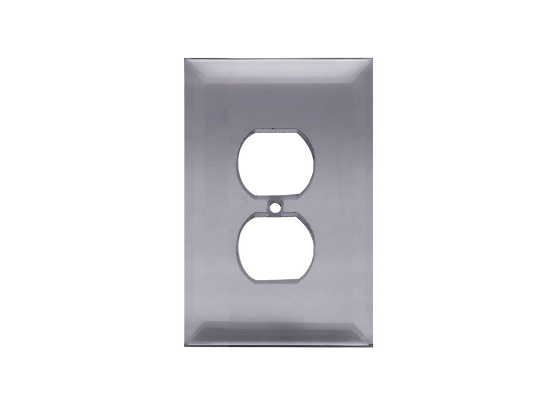 FHC MP2G Gray Duplex Plug Glass Mirror Plate