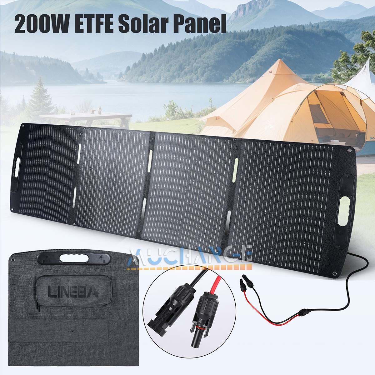 200W Foldable Mono Solar Panel Kit IP65 for Power Station Generator Power Outage
