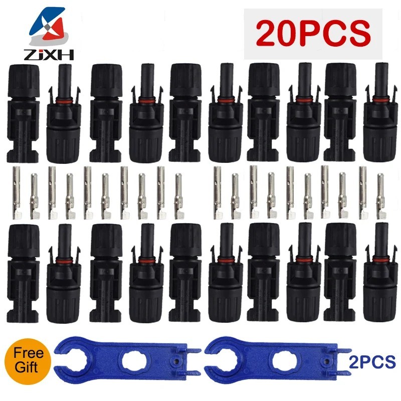 10/20/50/100/200 Pairs Solar Cable Connectors Male Female DIY For Solar Panel US