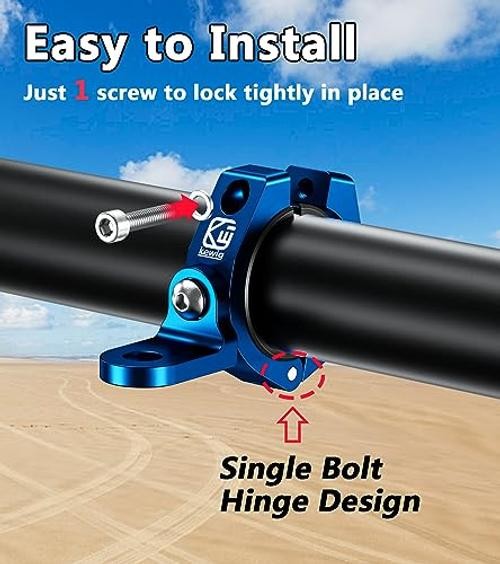 UTV Whip Light Mount, Sturdy Aluminium Alloy UTV Whip Flag Mount, 360°