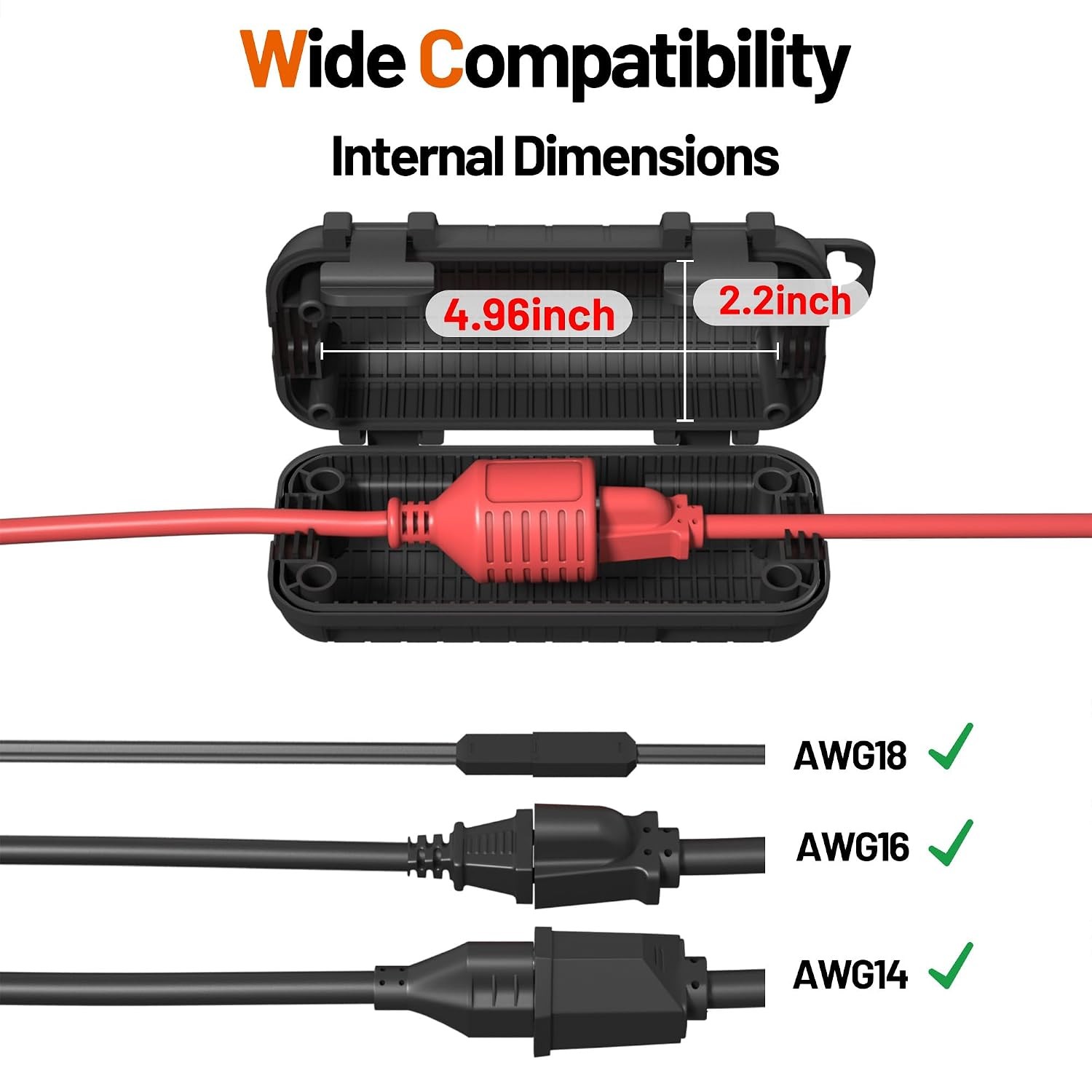 Outdoor Extension Cord Cover IP54 Waterproof Connector Protector Safety Box