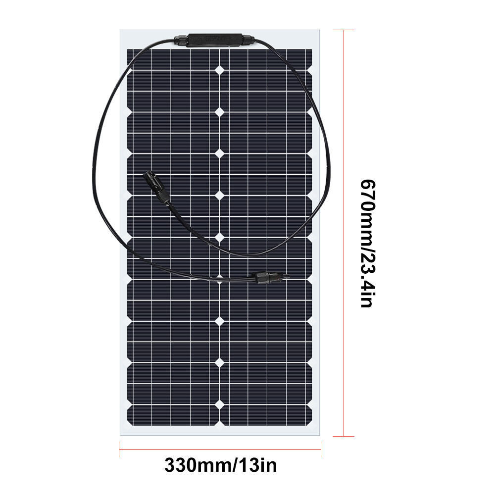 200W Watt Flexible Mono Solar Panel 18V Volt Car Boat RV Home Rooftop Camping