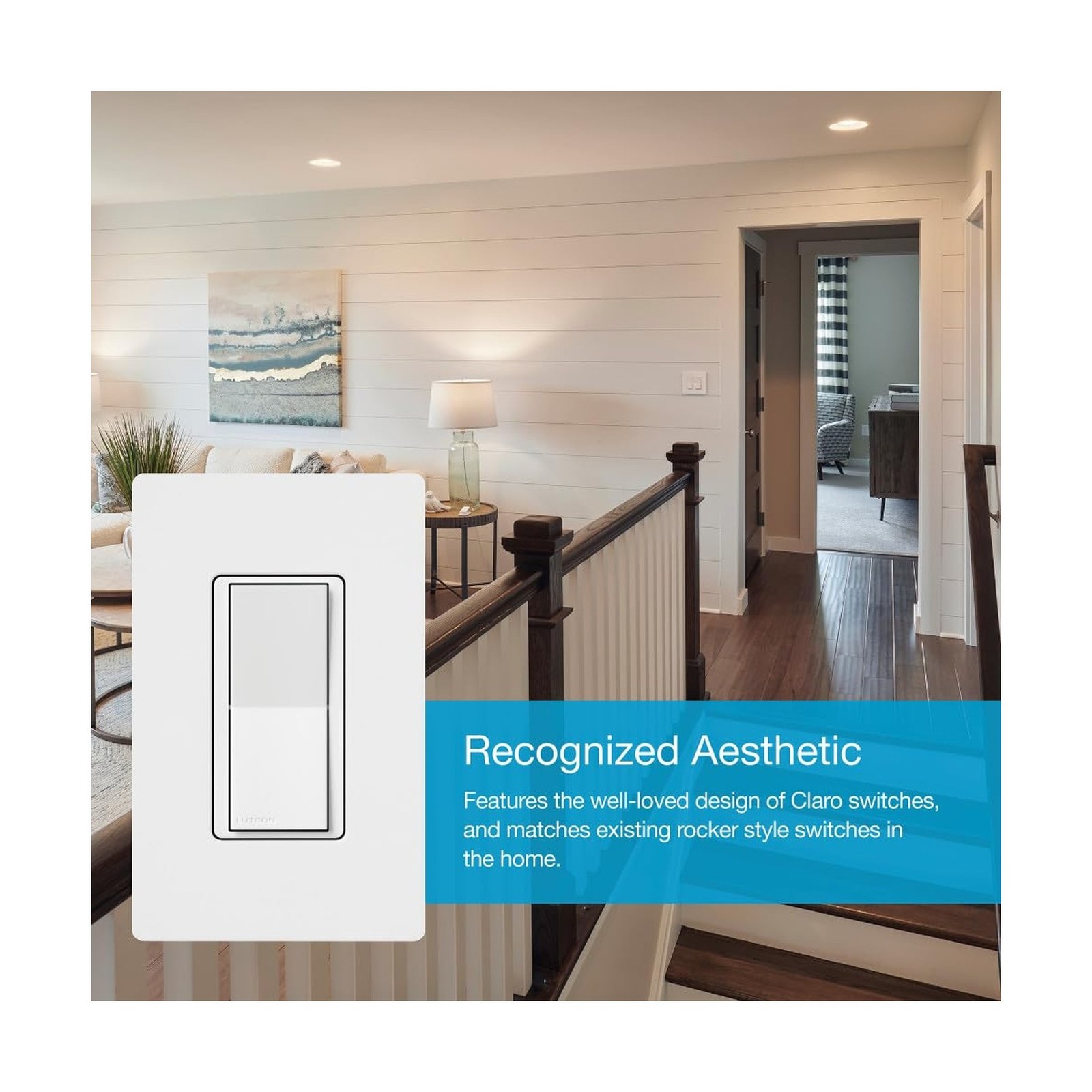 Lutron Caseta Smart Claro Accessory Switch for 3 way – For use only with D