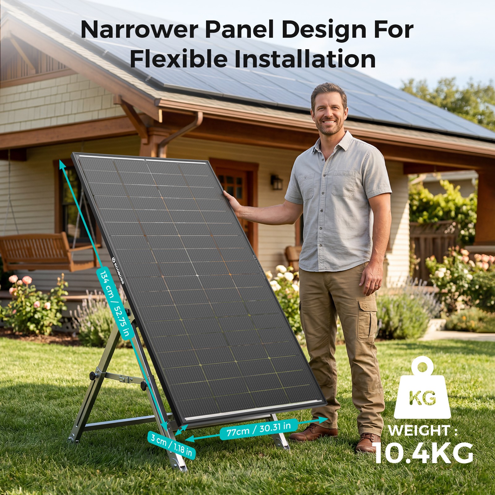 ECOBOSS 100W 200W 600W 1200W Bifacial Solar Panels N-Type 16BB Mono 25% Off-Grid