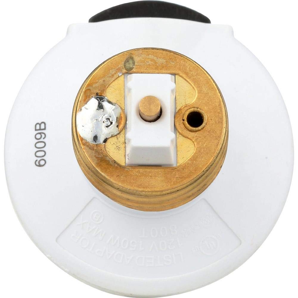 Westek 6009B 100W Full Range Lamp Socket Manual Dimmer, White White,