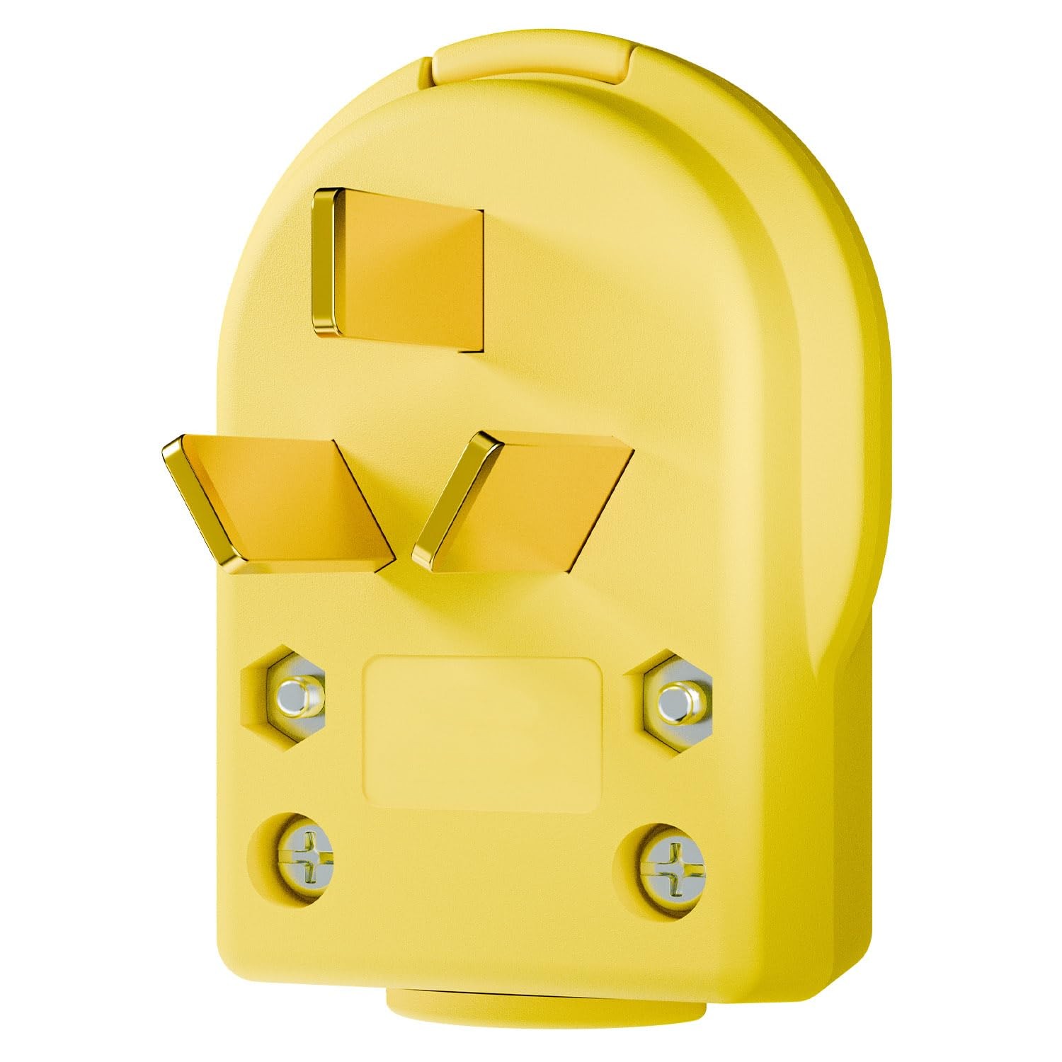 Nema 10-50P 50 Amp 125/250 Volt Angle Plug, 3 Pole 3 Wire Yellow Color