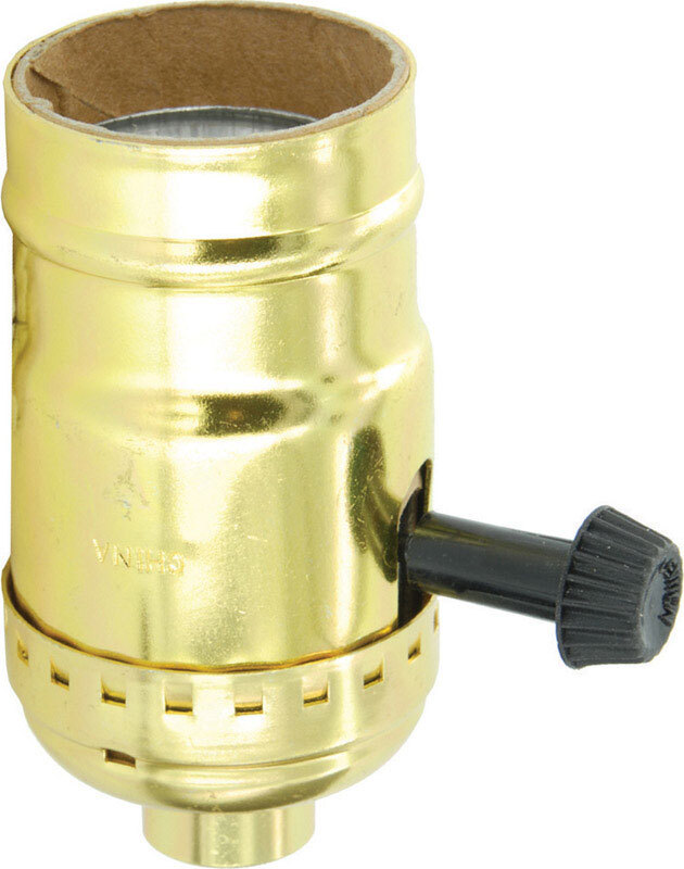 Leviton 07070-0PG Incandescent Medium Base Turn Knob Socket 2.6 H x 1.38 W in.