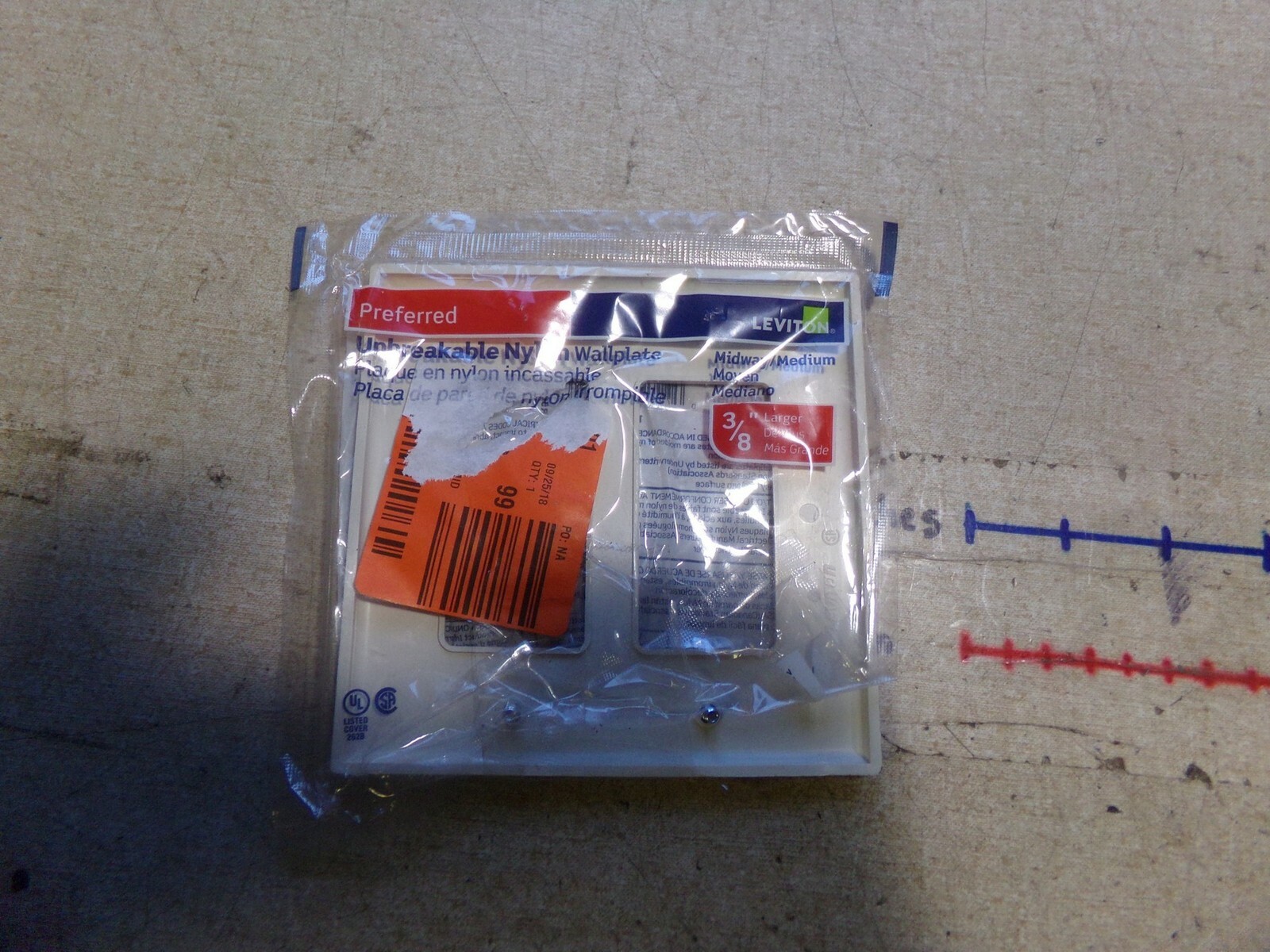 NEW Leviton R56-PJ262-T Unbreakable Nylon Wallplate *FREE SHIPPING*