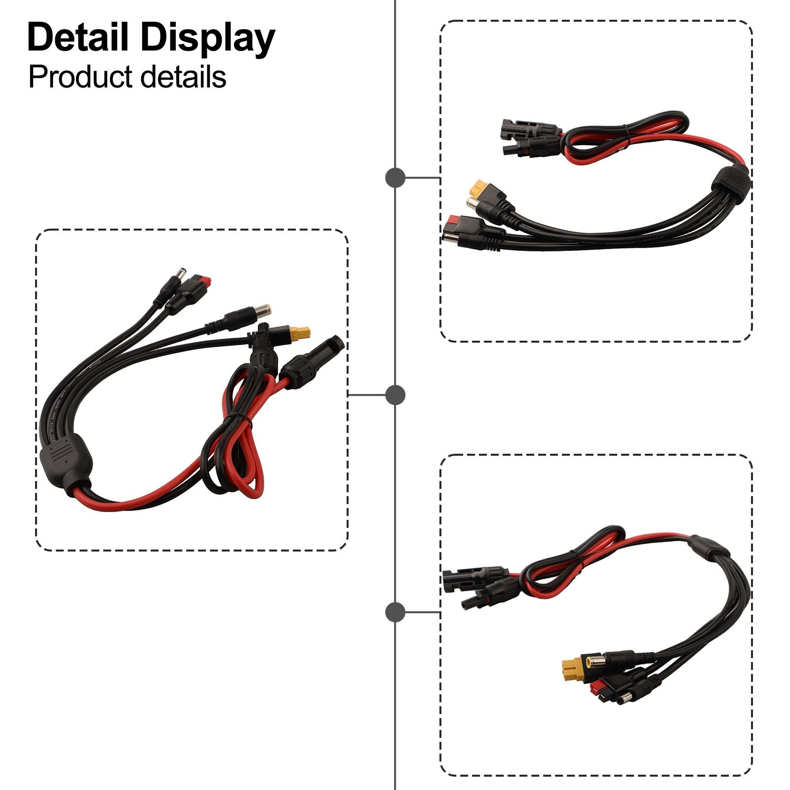 4-in-1 Solar Adapter Cable for Powkey SinKeu Enginstar Marbero ENOFLO Stations