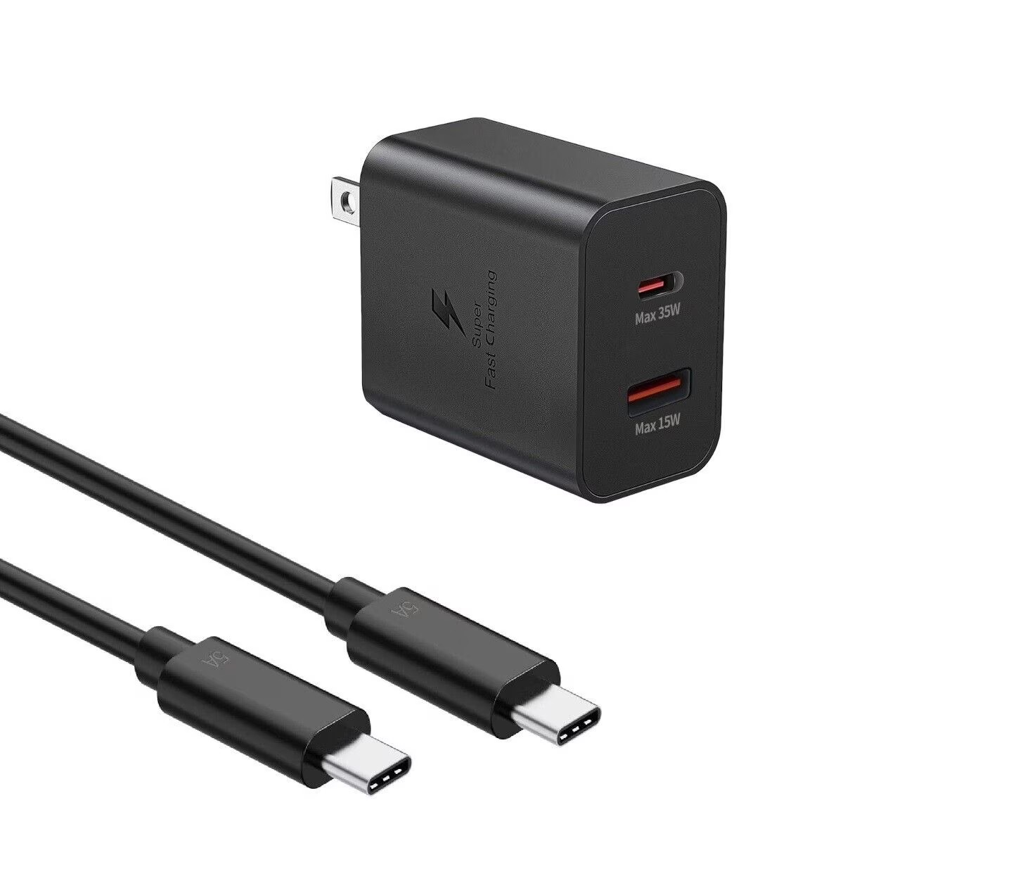 35W USB C Fast Charger 2 Port PD GaN wall charger For iPhone iPad Samsung Galaxy
