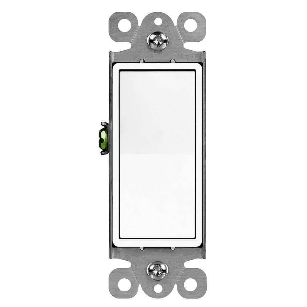 10 Pack 15Amp Decora Rocker Single-Pole Switch Wall Residential Grade Home White