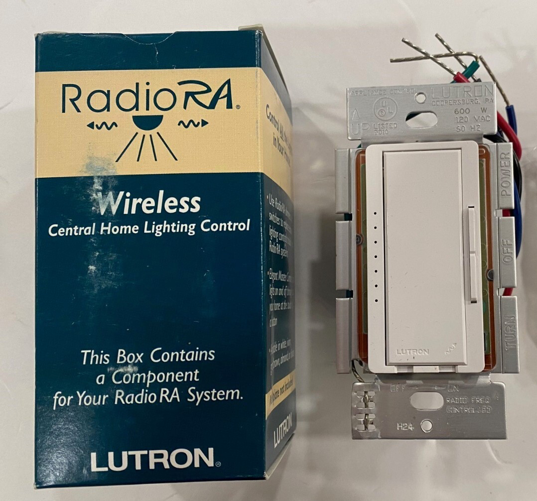 Lutron RA-600LM-WH RadioRA 600W Dimmer (New in Box)
