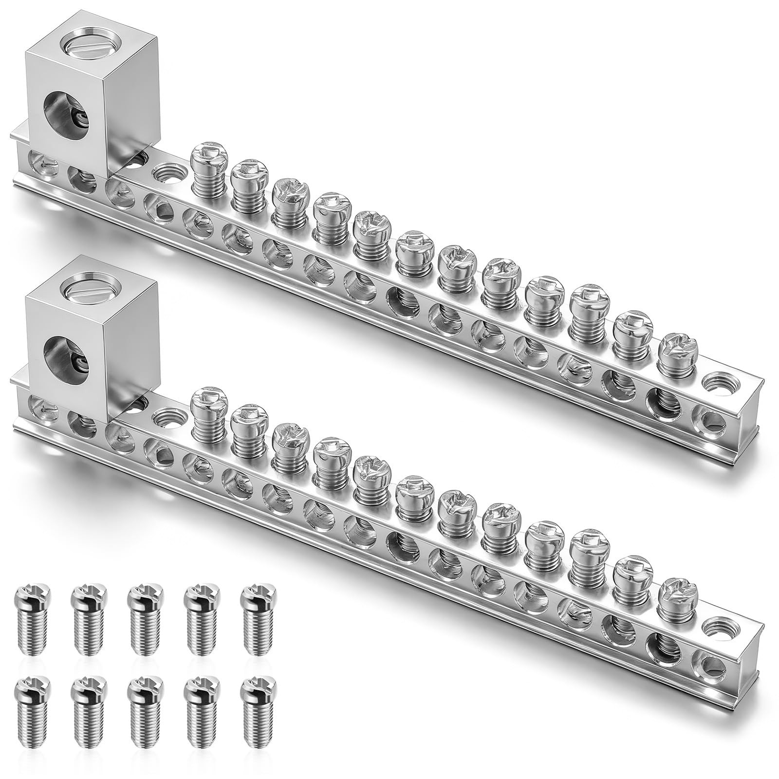 Relaxweex 2 Set Ground Bar Kit 12 Terminal Positions And Ground Lug Bar