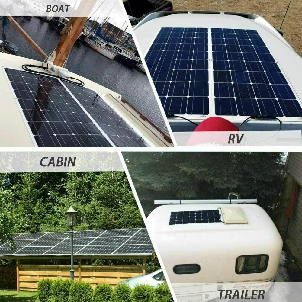 100W 200W 300W Watt Mono Solar Panel kit 12V RV Caravan Power Home Off Grid Boat