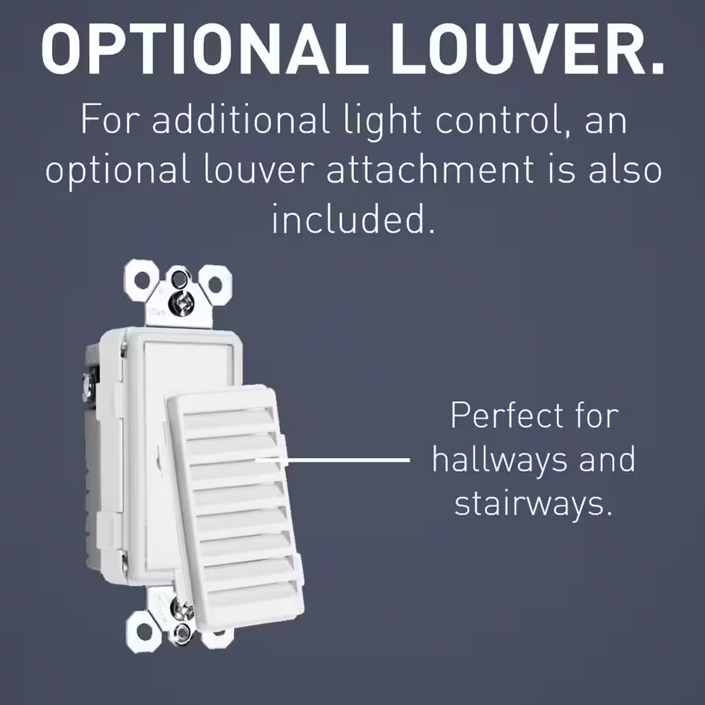 Radiant 125-Volt Full Night Light Decorator Duplex Outlet, White
