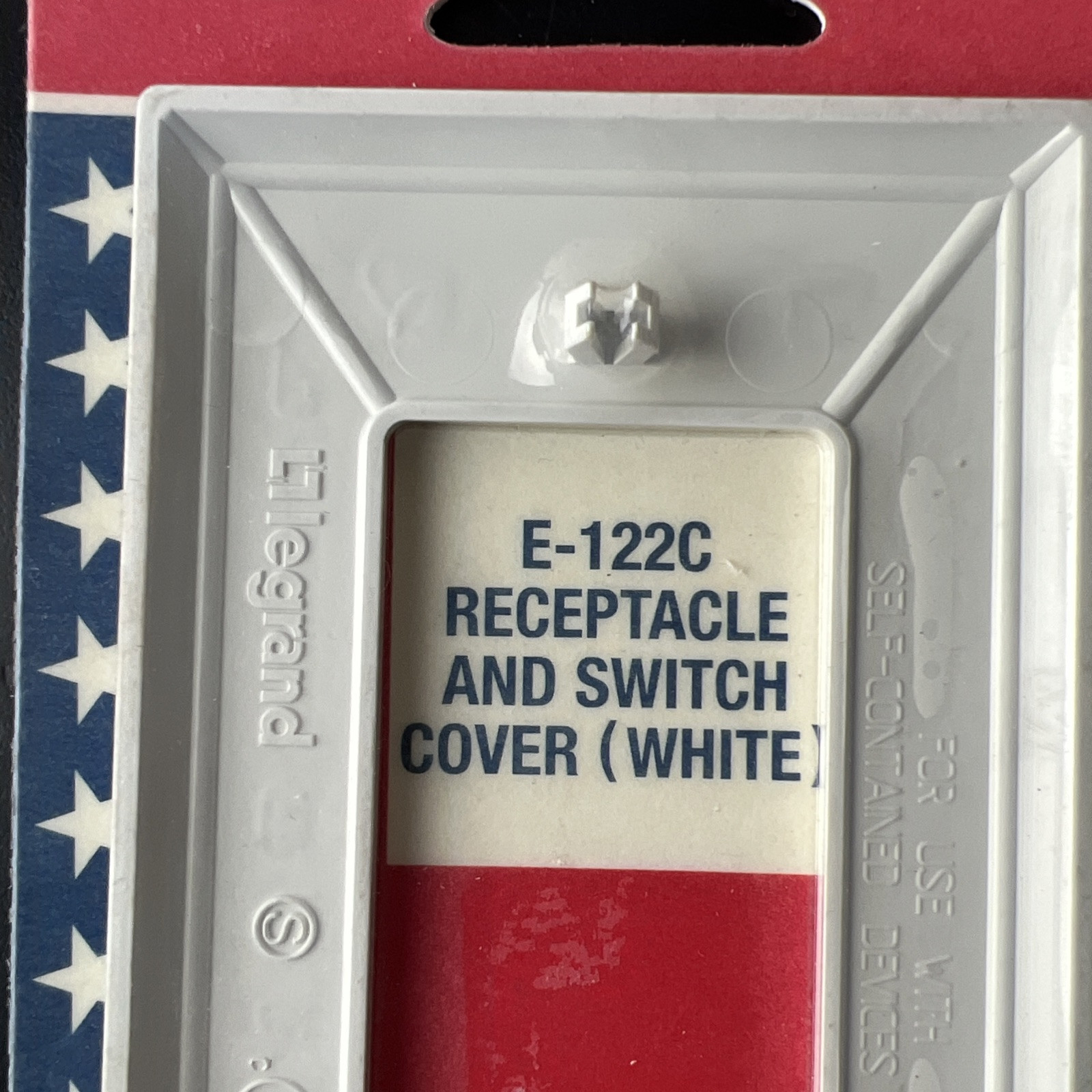 2X United States Hardware E-122C Snap On Wallplate White Receptacle Switch Cover