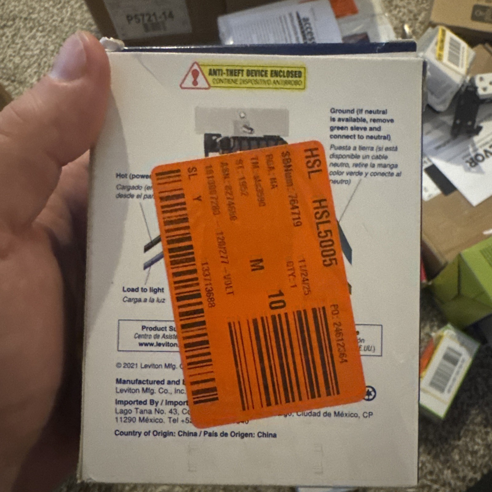 LEVITON Plus Pro Antimicrobial Treated Occupancy Sensor Switch R60-ODS15-GHW