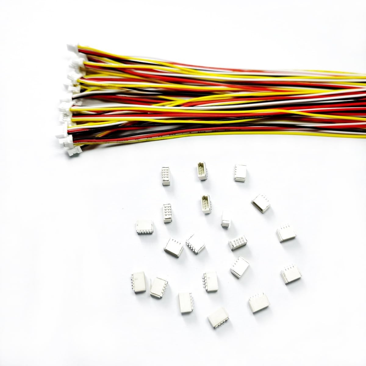 for 20 Sets JST SH 1.0mm 4 Pin Male Connector and 28AWG Female Connector Plug wi
