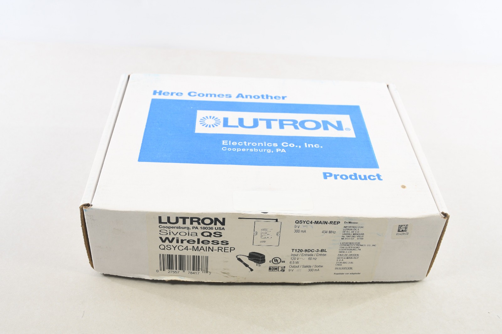 QSYC4-MAIN-REP, LUTRON SIVOIA QS WIRELESS REPEATER, POWER SUPPLY INCLUDED