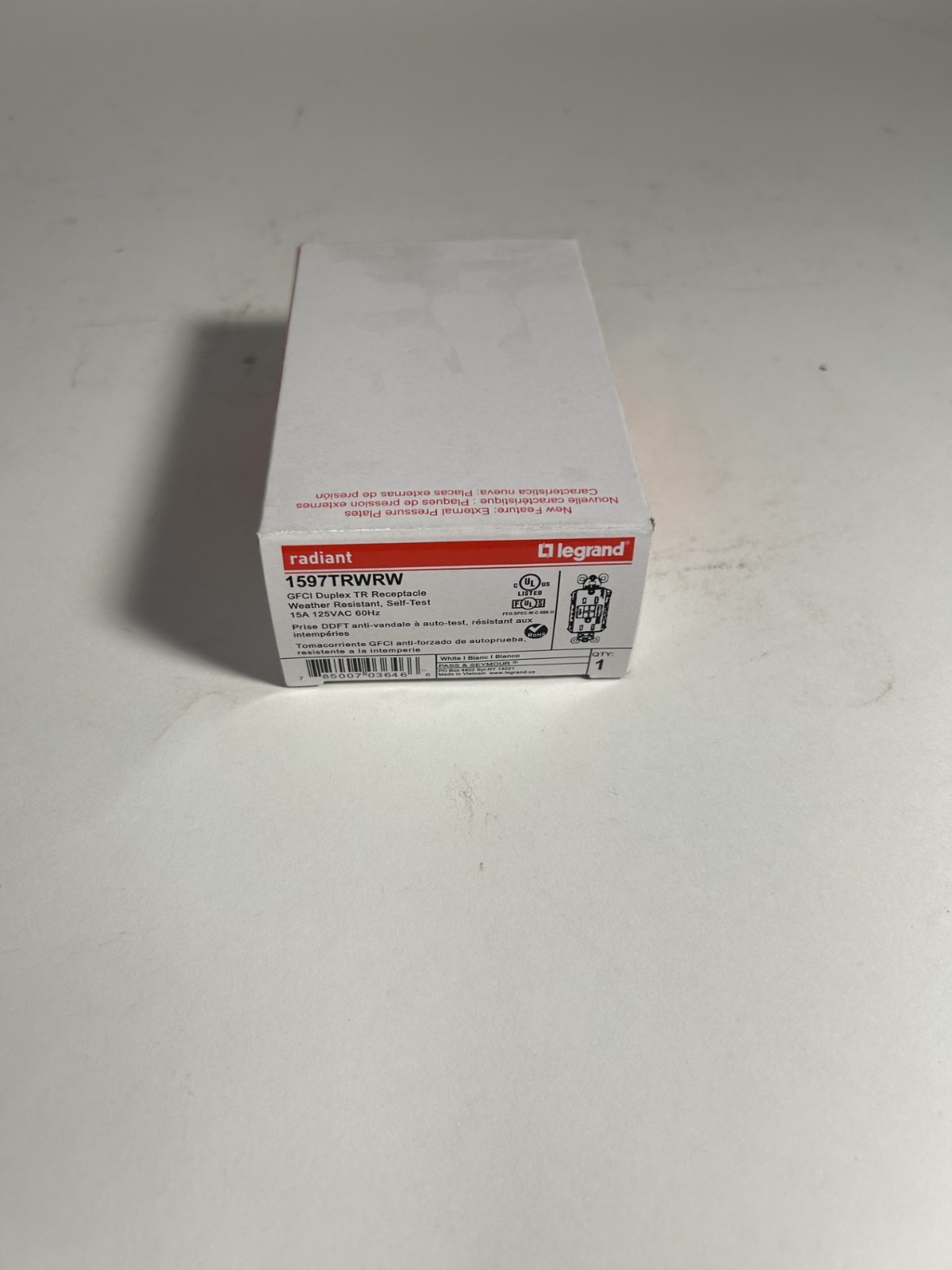 Legrand 1597TRWRW 15A Tamper-Resistant Weather-Resistant