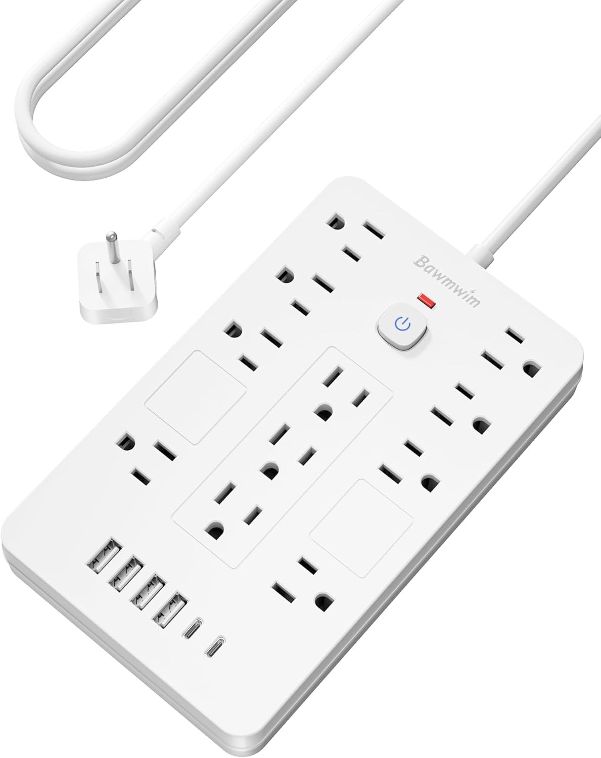 Surge Protector Power Strip – 11 Outlets(1850W/15A/14AWG) with 6 USB Ports(2 …