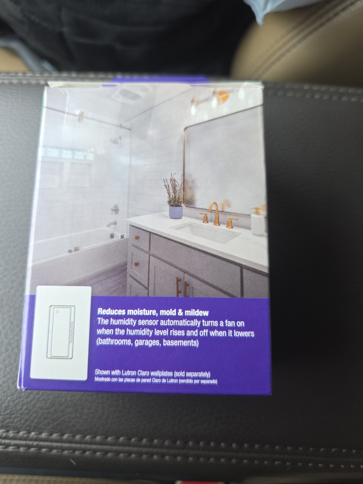 Lutron Xactsense Humidity Sensor Switch for Bathroom Exhaust Fans Single-Pole B