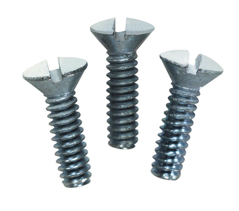 Leviton 88000-PRT White Clean & Smooth Surface Metal Wall Plate Screws 1/2 H in.