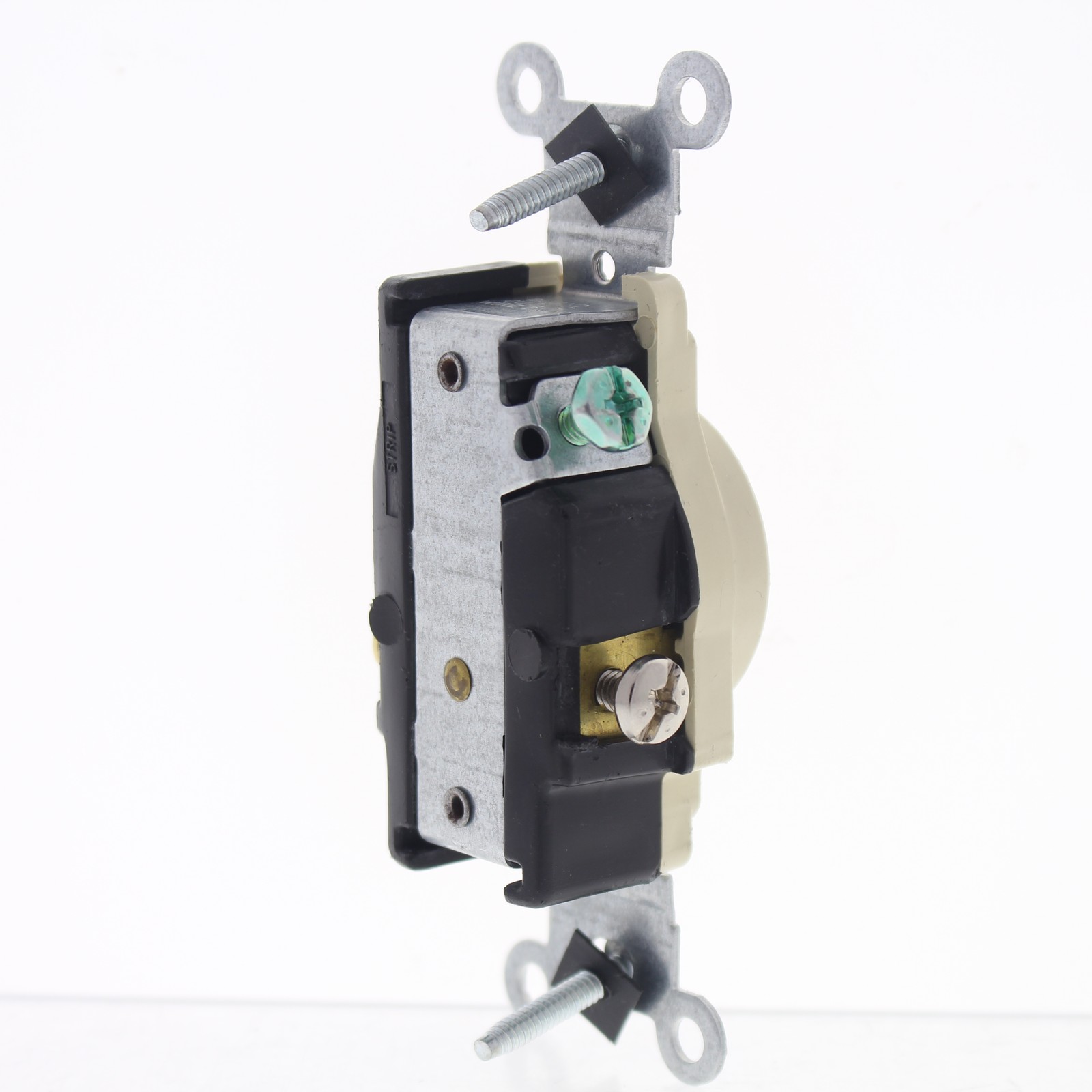 Leviton SCRATCHED Ivory COMMERCIAL Single Outlet Receptacle 5-15R 15A 1255015-I