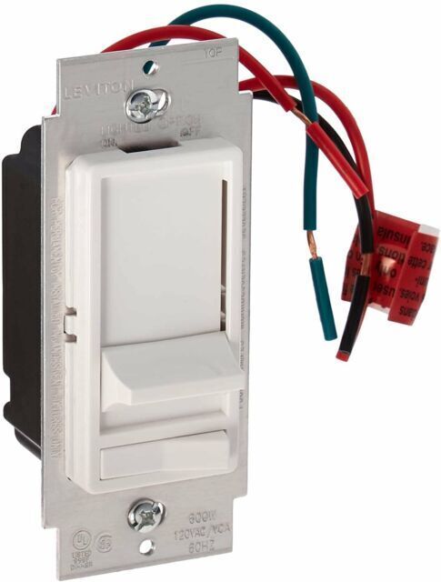 Leviton SureSlide 6674-10W Slide Dimmer – White LED / CFL or INC