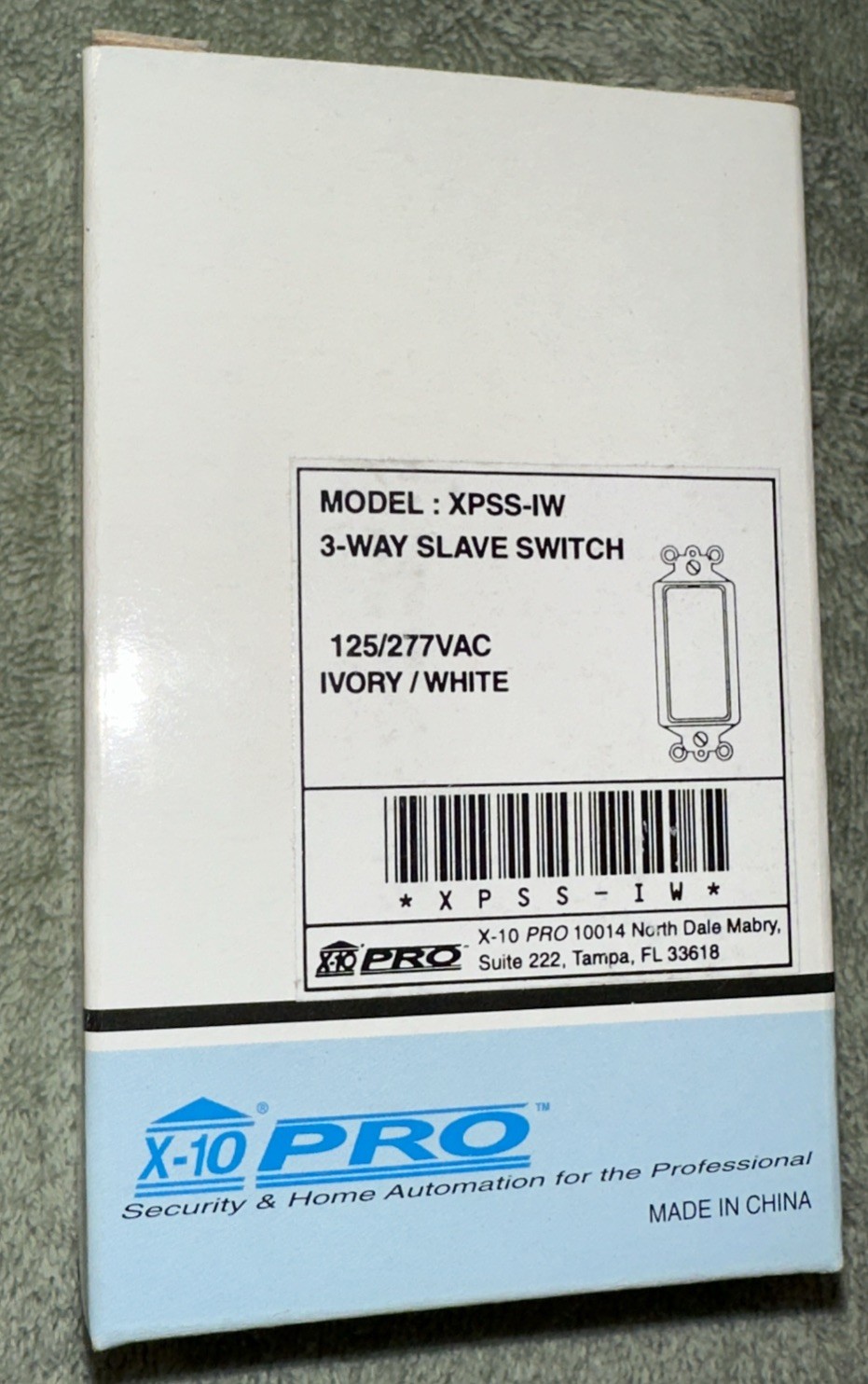 X-10 PRO 3-Way Slave Switch Incandescent Model: XPSS-IW Ivory / White