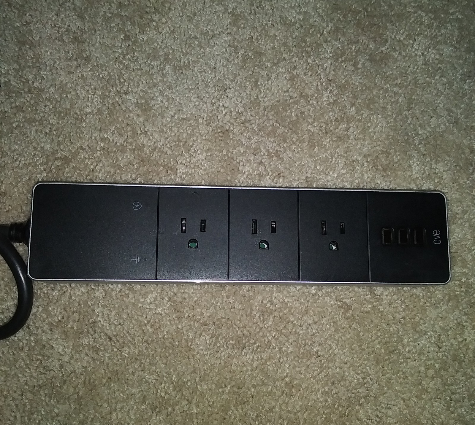 Eve Energy Strip 20EBA4101 Smart Triple Outlet Apple HomeKit