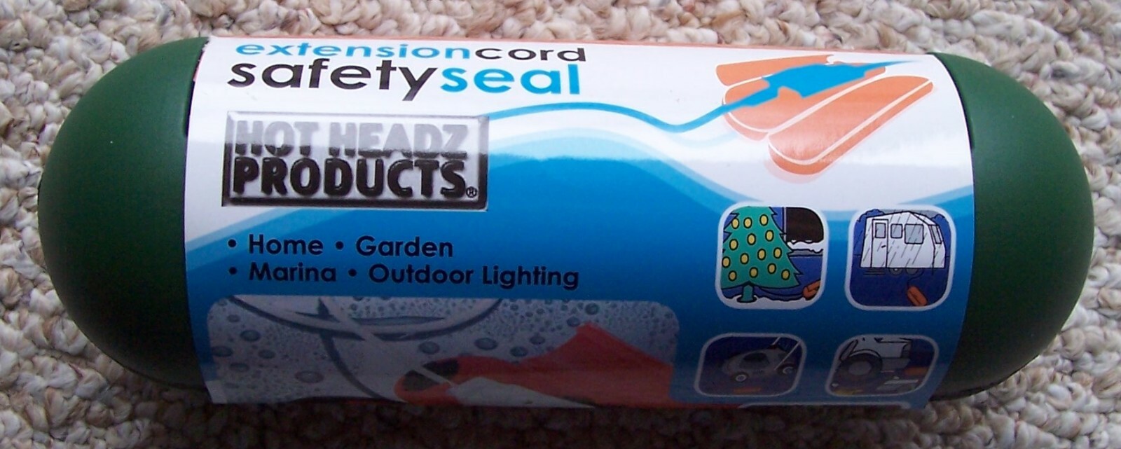 New Hot Headz Extension Cord Safety Seal/ Home Garden Marina Outdoor Lighting