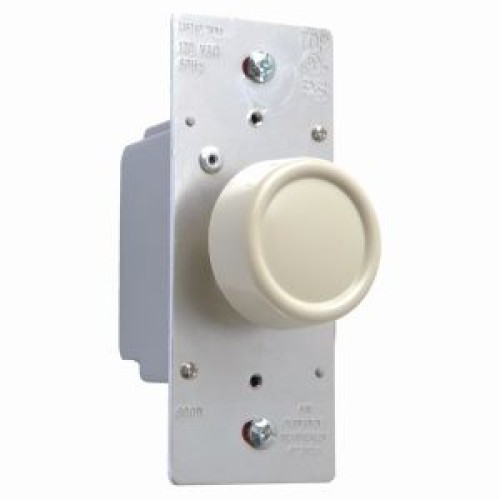 Leviton 600W-120V Single pole Incandescent On/Off Rotary Dimmer Switch – Ivory