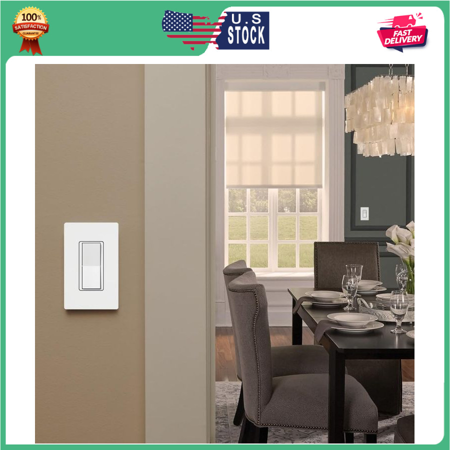 Lutron Caseta Claro Accessory Switch 3 Way for Diva Claro Smart White