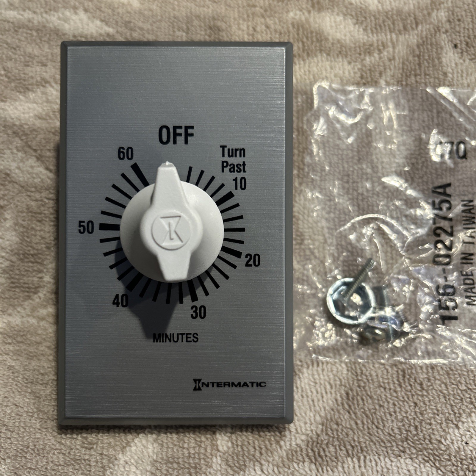 Intermatic 20 Amp 60 Minute Indoor In-Wall Spring Wound Timer Gray SW60MK
