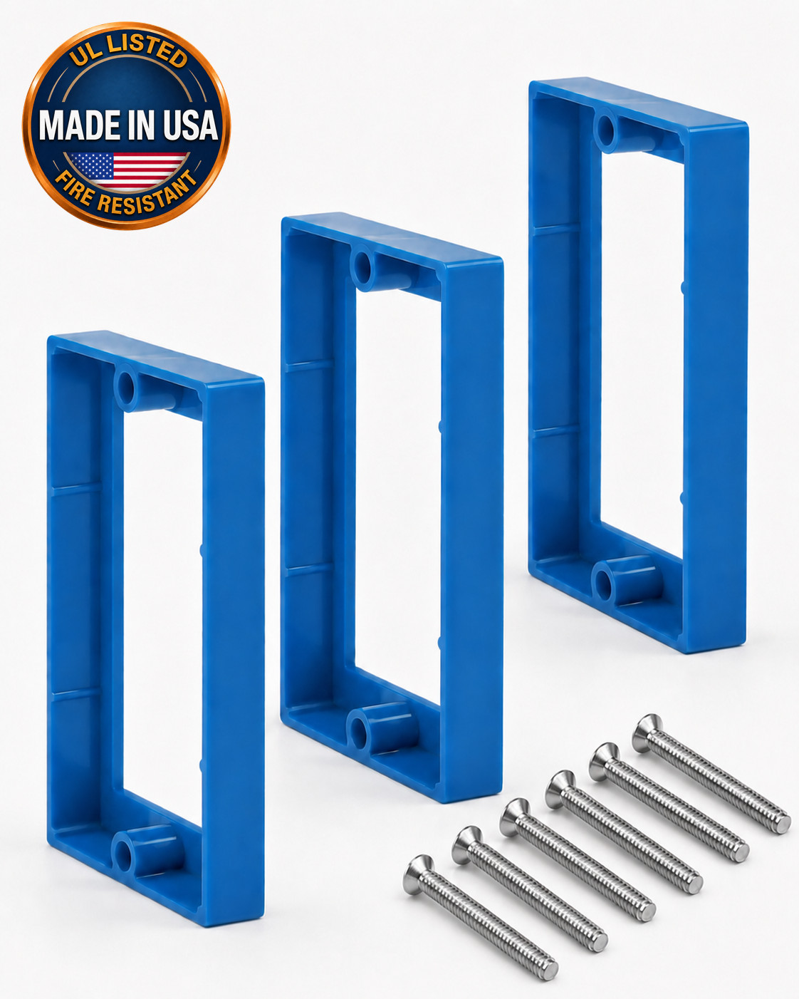 1/2″ Single Gang Outlet Box Extender, UL Listed Electrical Box Spacer 3 Pack