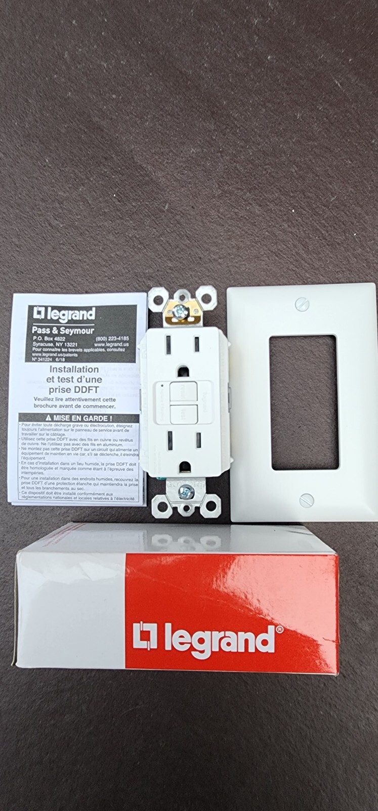 2 New Legrand Radiant 1597-TRW 15A Self -Test GFCI Receptacle Outlet