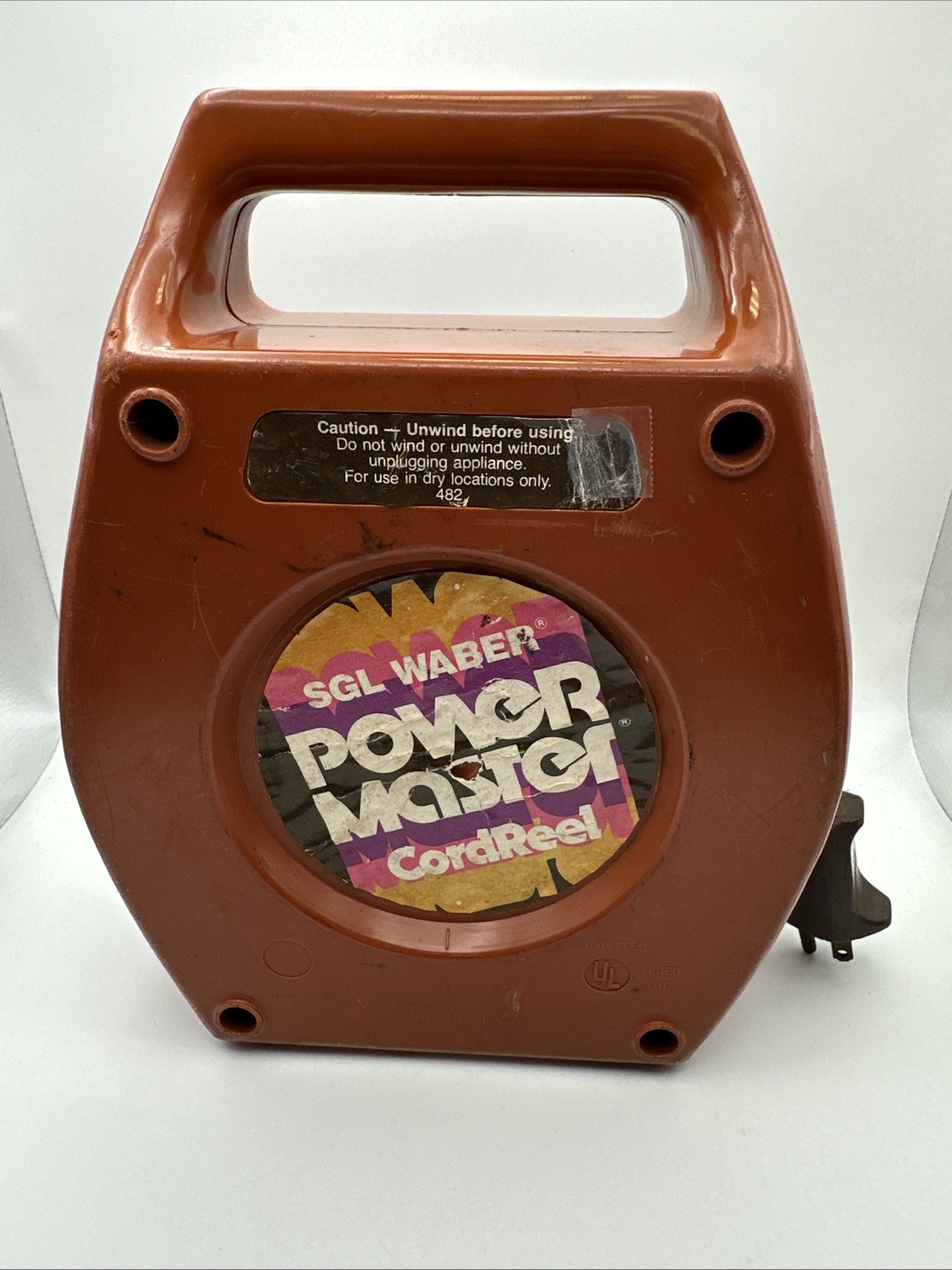RARE* SGL Waber Power Master Cord Reel 25 Ft. 10 Amps 125 Volts 1250 Watt PM-252