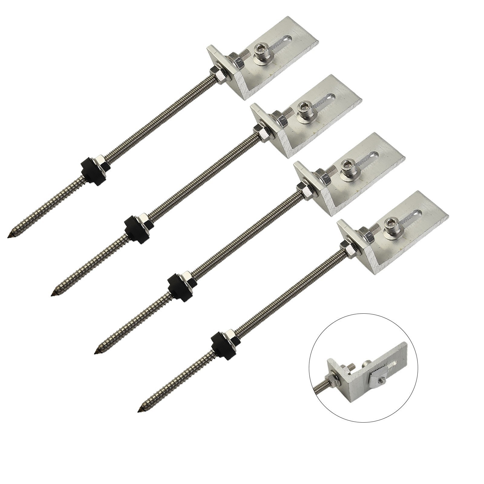 Pole Screws Brackets +stainless Steel 200/250mm Aluminium Alloy L Angle