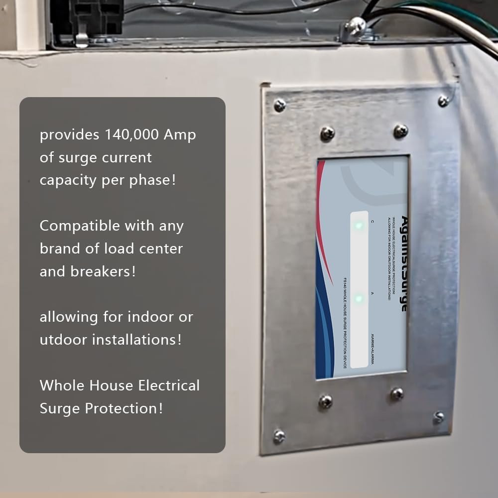 Whole House Surge Protector – 140,000 Amps, Universal Compatibility