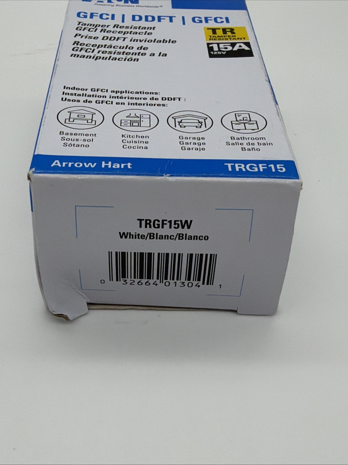 10 PCS NEW Eaton TRGF15W 15 Amp GFCI Self‑Test Tamper‑Resistant Receptacle 125 V