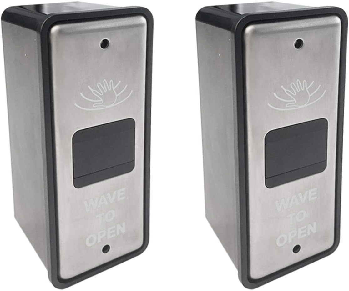 Contactless Door Opener Sensor Switch,2PCS Wired Narrow Stainless Steel Touchles