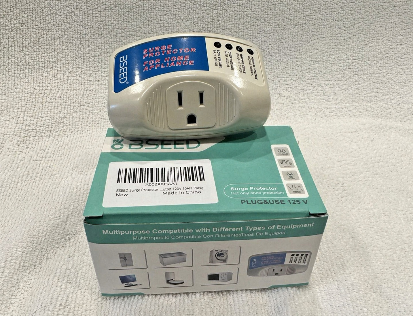 BSEED Wall Outlet Surge Protector 125V – Single Plug Adapter