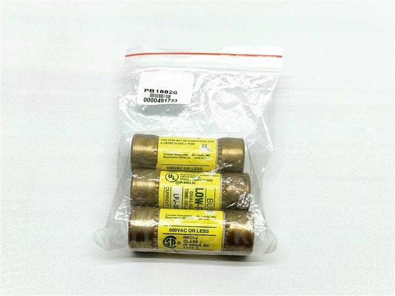 Lot 3pcs Buss Low-Peak LPJ-30SP LPJ30SP 600VAC Dual-Element Time-Delay Fuse