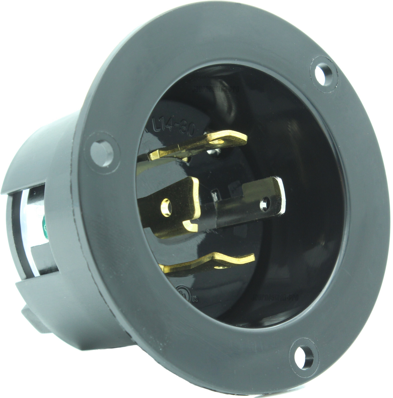 L14-30 30A 250V Flanged Power Inlet Receptacle Plug Waterproof Cover L1430P 2715