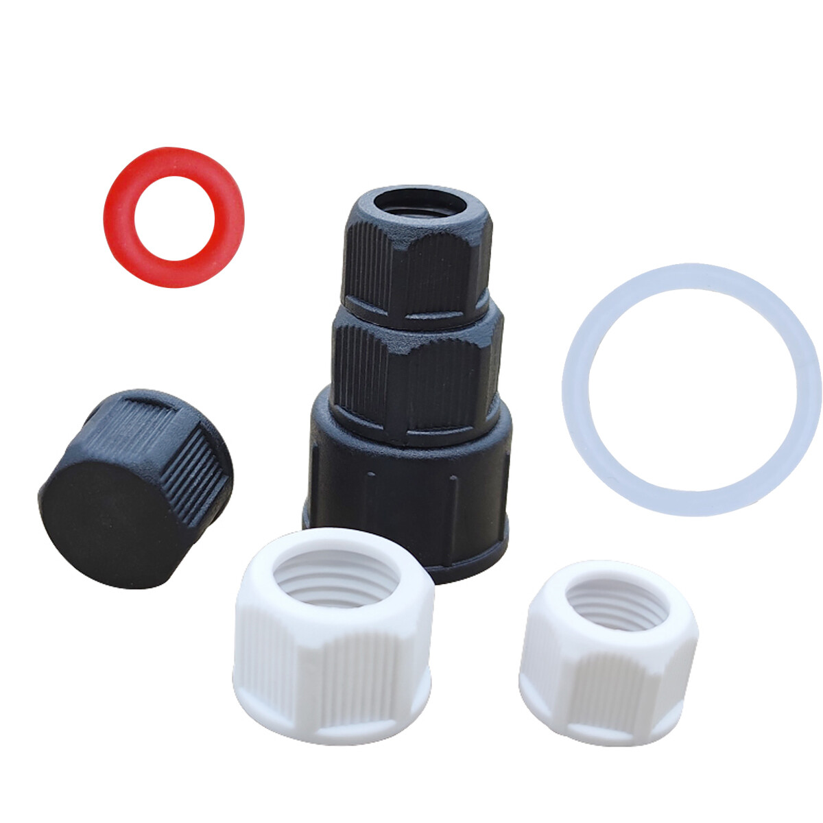 Dust Cap Cover Nylon Nut / O-ring Washer Sealing Red Black Waterproof Nuts Ended