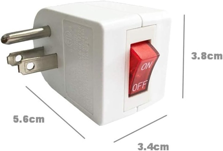 Versatile Grounded Outlet Adapter with On/Off Switch – Perfect for Any Appliance