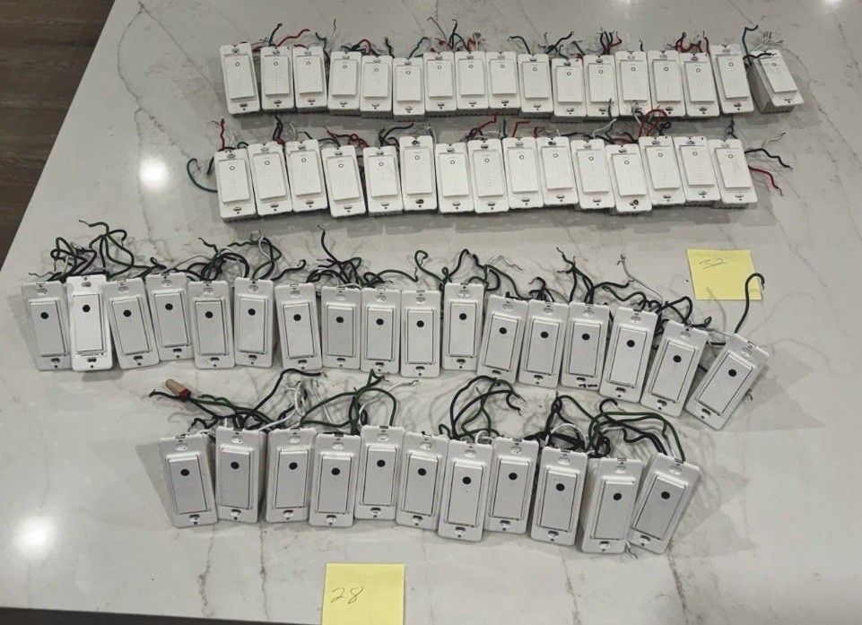 Wemo Belkin Smart Wi-Fi Wall Switches & Dimmers Lot of 28 Alexa Google White