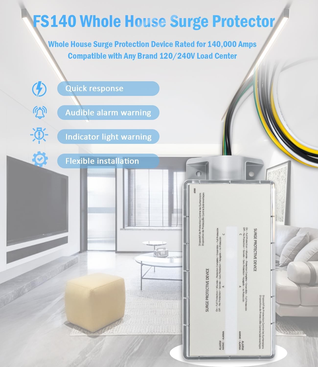 FS140 Whole House Surge Protection Device Replacement for Siemens FS140