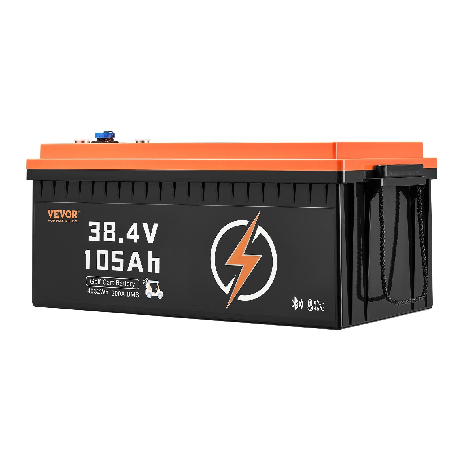 VEVOR 36V 105Ah Golf Cart Lithium Battery 20A Charger LCD Monitor & 4000+ Cycle